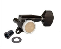 Gotoh SG381-MG-T-07-B-(L3+R3)  колки локовые, ручной зажим, 3+3, черный; schaller style