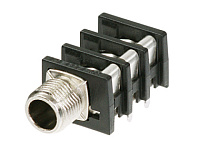 Neutrik NRJ6HM-1 Разъем Jack 1/4" панельный, стерео (балансный), без крепежной гайки, металлическая резьба, в ПП (NRJ-NUT-MN)