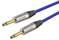 ROXTONE TGJJ100-TBU/6 Кабель инструментальный, цвет синий, диаметр 7 мм, 2 x 6.3 мм mono Jack, длина 6 метров