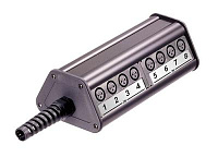 NEUTRIK NSB2B-12/4 распределительная коробка 12 XLR female входов, 4 XLR male выхода, трапециевидная конструкция.