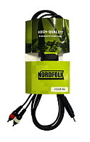 NordFolk NYC028 1.5M кабель мини джек стерео 3.5 мм -  2 x RCA, длина 1.5 метра