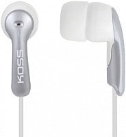 KOSS Mirage S (Silver) вставные наушники, регулятор громкости, частотный диапазон 15-20 кГц, сопротивление 16 Ом, чувствительность 100 дБ, шнур 1,2 м, чехол, 3 пары силиконовых амбюшур