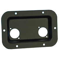 Adam Hall 8708BLK Панель для монтажа двух разъемов XLR, цвет черный