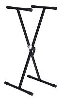 ECO KS018 black (ECO)  крестообразная стойка для клавишных инструментов, высота 20-99 см, ширина 30-100 cм, максимальная нагрузка 40 кг, цвет матовый черный, вес 3.8 кг