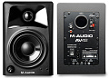 M-Audio Studiophile AV42  Комплект из двух качественных мониторов ближнего поля, 4" низ, 3/4" верх (шёлк), 20 Вт каждый 75Гц-20.000Гц , регулировка громкости, выключатель питания, входы: балансные TRS, небалансные RCA, выход на наушники.