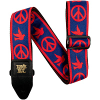 ERNIE BALL 4698  гитарный ремень Jacquard с рисунком Peace Love Dove