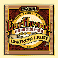 Ernie Ball 2010 струны для 12-струнной  акустической гитары 80/20 Light  (9-9.12-12.20w-9.26-12.36-20p.46-26)