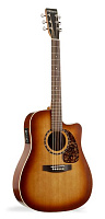 Norman PROTEGE B18 CW PRESYS Tobacco Burst+Кейс электроакустическая гитара Dreadnought, санбёр