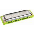 HOHNER Rocket Amp 2015/20 F (M2015066X)  губная гармоника, корпус пластик ABS ярко-салатового цвета, крышки из нержавеющей стали