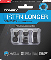 COMPLY Tsx-100 BLK-SM 3pr серия Comfort Plus, 3 пары амбюшур для наушников, размер S маленький, цвет черный, материал - полиуретановая пена и термопластичный эластомер
