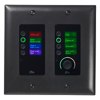 BSS EC-8BV-BLK-EU Ethernet панельный контроллер с 8 кнопками и регулятором уровня, чёрный