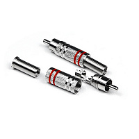INVOTONE RCA100M/RD  разъем RCA кабельный, корпус металл, цвет красный