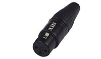 NordFolk NCX5003  кабельный разъем XLR female, черный, пластиковая крышка