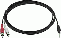 Kramer C-A35M/2RAM-35 аудиокабель 2 RCA - миниджек 3.5 мм стерео, длина 10.7 метра
