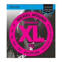 D'ADDARIO EXL170-5SL струны для 5-струнной бас-гитары, никель, 45-130, Light, Super Long Scale