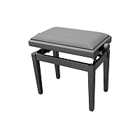 Hidrau X24 Black Mat  банкетка, черная матовая, черное сиденье