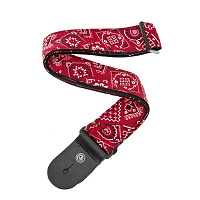 PLANET WAVES 50G02 гитарный ремень без наплечника, 50мм, рисунок Bandana Red