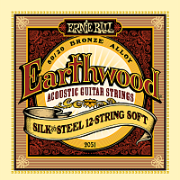 Ernie Ball 2051 струны для 12-струнной акустической гитары Silk&Steel Soft (9-9.12-12.20w-9.26-12.36-20p.46-26)