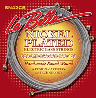 LA BELLA SN42-CB  струны для 6-струнной бас гитары, (029-040-060-080-100-128), сталь, обм. никель, серия Nickel-Plated