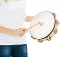 MEINL NINO26  тамбурин деревянный, 10", 2 ряда бубенцов, мембрана-пластик