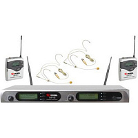 VOLTA US-102H with aluminuim case (600-636 МГц) радиосистема с 2 головными микрофонами