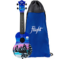 FLIGHT ULTRA S-42 Snow укулеле сопрано, серия Ultra, поликарбонат армированный, рисунок репродукция картины "Снег" (Chen Xin), рюкзак в комплекте