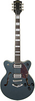 GRETSCH G2655 STRML CB JR DC GNMTL полуакустическая электрогитара, цвет зеленый металлик