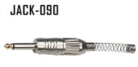 STANDS & CABLES JACK090  Разъем Jack 1/4" моно, на пружинке, золотая головка