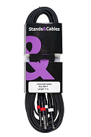 STANDS & CABLES DUL-004-7 кабель распаянный 2хJack 6,3мм. моно - 2xJack 6,3мм. моно, длина 7 м.