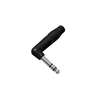 AMPHENOL ACPS-TB Разъем 1/4" (6.35 мм) стереоджек, штекер, угловой, цвет черный