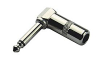 NordFolk NCJ5313  кабельный разъем 6.35 мм mono Jack (TS), угол 90°, металл
