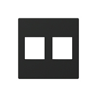 Procab CP45KS2/B Модуль настенной панели для двух вставок Keystone. Стандарт Mosaic 45x45 для Legraфсnd и Audac, цвет черный