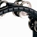 MEINL TMT1M-WH  ручной тамбурин, пластик ABS, 2 ряда стальных и латунных джинглов, цвет белый