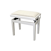 Hidrau X24 White Mat  банкетка, белая матовая, белое сиденье