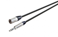 ROXTONE NMXJ240/3 Кабель микрофонный, D:6.5 мм), XLR папа - джек стерео 6.3 мм, Neutrik, длина 3 метра