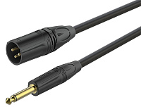 ROXTONE GMXJ250/10 Кабель микрофонный, диаметр 6.5 мм, 2x0.3 кв.мм, XLR 3P male 6.3 мм mono Jack, длина 10 метров