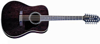 CRAFTER MD-70-12EQ/TBK + Чехол - 12 струнная гитара с подключением, чёрная, с фирменным чехлом в комплекте