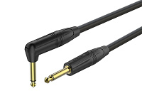 ROXTONE GGJJ110/1 Кабель инструментальный, диаметр 7 мм, 1x0.5 кв.мм, 6.3 мм mono Jack 6.3 мм mono Jack угловой, длина 1 метр