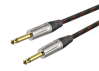 ROXTONE TGJJ300-7/1 Кабель инструментальный, цвет черно-красный, диаметр 6.5 мм, 2 x 6.3 mono Jack, длина 1 метр