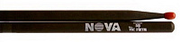 VIC FIRTH N5BNB барабанные палочки (черного цвета), тип 5B с нейлоновым наконечником, материал - орех, длина 16", диаметр 0,595", серия NOVA