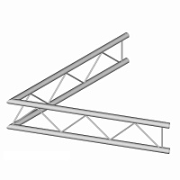 Dura Truss DT 22-C20V-L60 Узел стыковочный двухлучевой, угол, 60°, алюминиевый, ширина 220 мм, длина сторон 100 см. Труба 35х2. Вес 3,6 кг