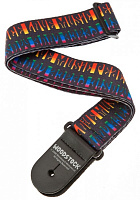PLANET WAVES 50W02 гитарный ремень, текстиль, серия Woodstock, рисунок Peace, Love, Musicove, Music