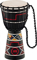 MEINL HDJ2-M африканский джембе Medium (10" х 20"), цвет темно-коричневый с цветным рисунком, мембрана - кожа козла