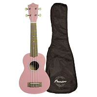 Bamboo BU-21LN PK  Estudio Series укулеле сопрано с чехлом, цвет розовый