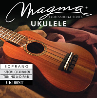 Magma Strings UK100NT  Струны для укулеле сопрано, традиционный строй 1-B / 2-F / 3-D / 4-A, серия Nylon Crystal