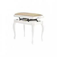 Hidrau BG200 White Gloss (TC1)  банкетка, полированная белая, ореховый вельвет
