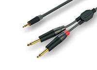 ROXTONE GPTC100/1,5 Аудиокабель, 5,5 мм (2x022 кв.м), 3,5 мм stereo Jack - 2x6,3 мм mono Jack, 1.5 м