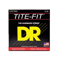 DR LLT-8  струны для электрогитары, калибр 8-38, серия TITE-FIT™, обмотка никелированная сталь, покрытия нет