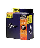 Elixir 16542  Струны Electric NANOWEB Custom Light (.010-.046), 3 комплекта