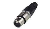 NordFolk NCX5001  кабельный разъем XLR female, хром, пластиковая крышка